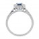 18ct White Gold Sapphire & Diamond Cluster Ring - S 0.87  D 0.53