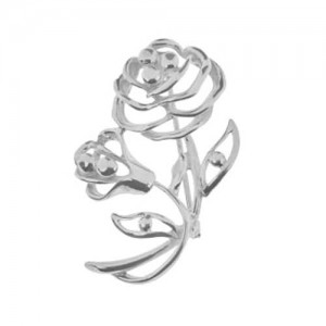 Tianguis Jackson Sterling Silver Rose Brooch - CB0296