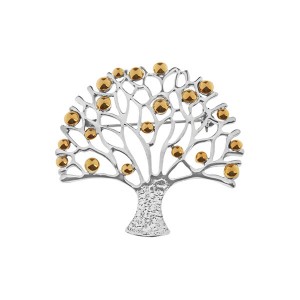 Tianguis Jackson Silver & Copper Tree of Life Brooch - CB0288