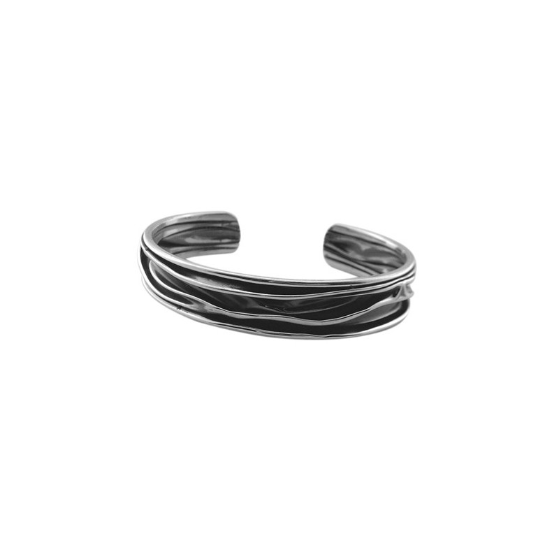 Tianguis Jackson Silver Oxidised 3 4 Bangle BT0718