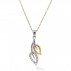 Diamond Leaf Necklace 9ct Two-tone Gold | Macintyres of Edinburgh
