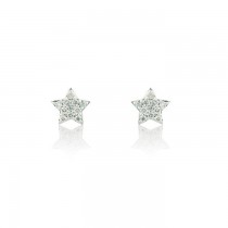 Dainty Pavé Diamond Star Stud Earrings - Macintyres of Edinburgh