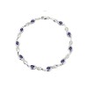 9ct White Gold Diamond & Tanzanite Bracelet - T 1.60  D 0.20ct