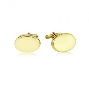 9ct Gold Domed Pebble Cufflinks