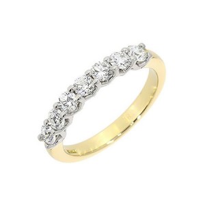 18ct Gold 7st Diamond Eternity Ring - 0.76ct