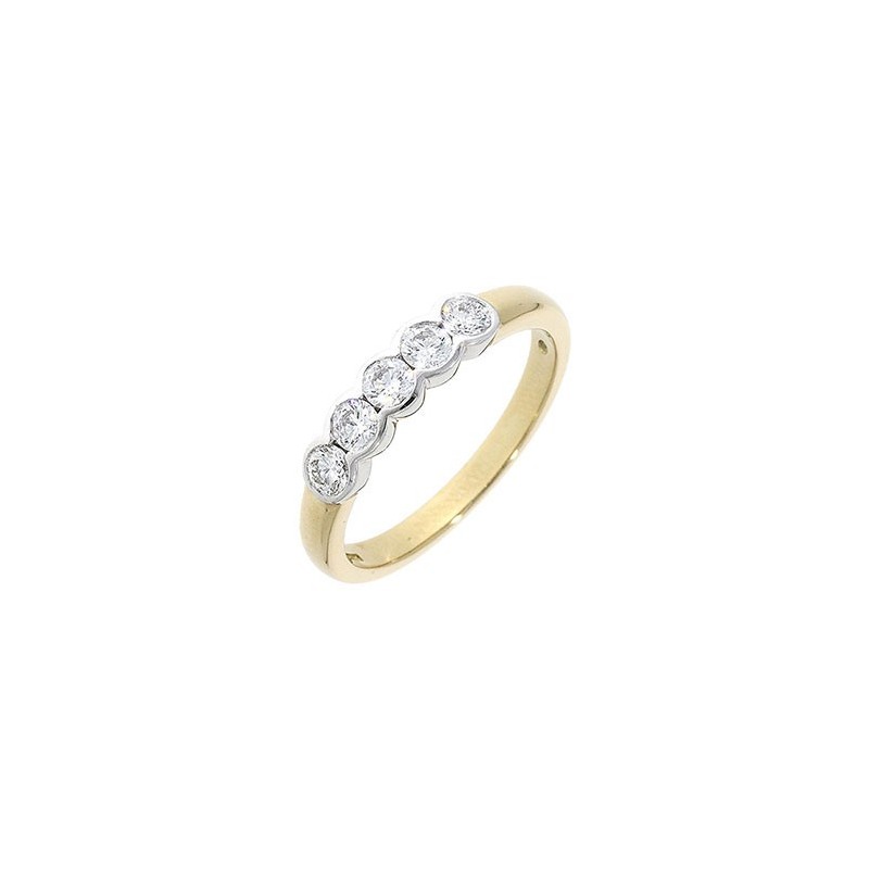 18ct Gold 5st Diamond Eternity Ring - 0.48ts 18ct Gold 5st Diamond Eternity Ring - 0.48ts
