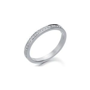 Platinum Diamond Wedding Ring - D: 0.17cts