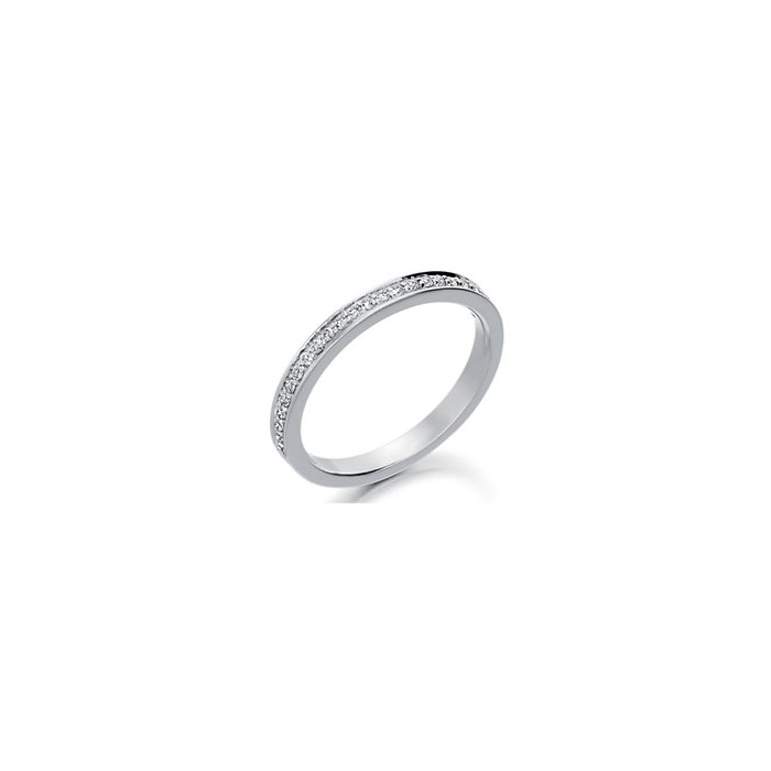 Platinum Diamond Wedding Ring - D: 0.17cts