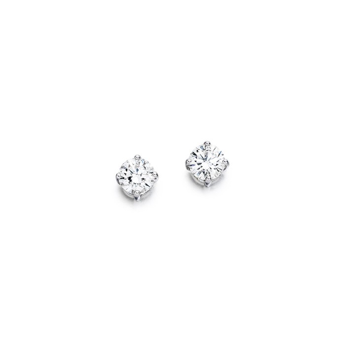 9ct White Gold Diamond Stud Earrings - 0.10ct