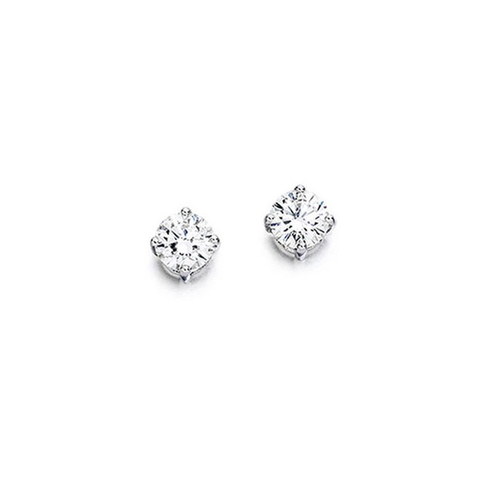 18ct White Gold Diamond Stud Earrings - 0.14cts