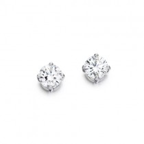 9ct Gold Diamond Solitaire Earrings - 0.33ct