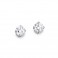 Pair 18ct White Gold Diamond Soliatire Stud Earrings - 0.37cts