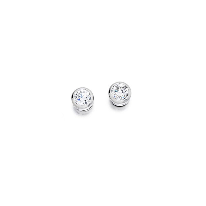 18ct Yellow & White Gold Diamond Stud Earrings - 0.23cts