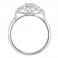 Platinum 3 Stone Oval & Pear-Shaped Diamond Ring