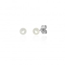 9ct White Gold Freshwater Cultured Pearl Earrings - 4.0 - 4.5mm