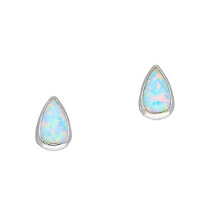 Ortak Sterling Silver Opal Earrings - SE386