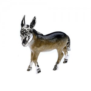 Saturno Sterling Silver & Enamel Donkey - Small - 10327S