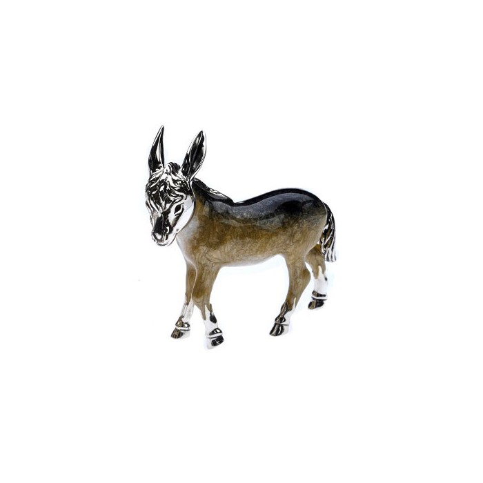 Saturno Sterling Silver & Enamel Donkey - Small - 10327S