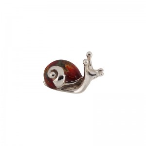 Saturno Sterling Silver & Enamel Miniature Snail - 13130