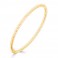 9ct Gold Solid Oval Rope Pattern Bangle