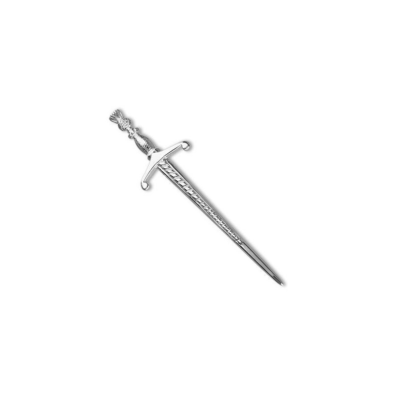 Ortak Silver Thistle Top Kilt Pin - B163 Ortak Silver Thistle Top Kilt Pin - B163