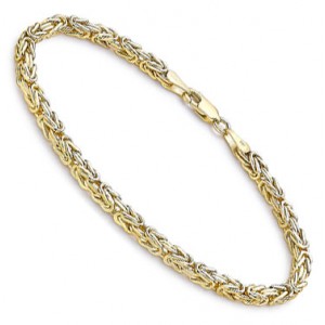 9ct Yellow Gold Large Byzantine Link Bracelet