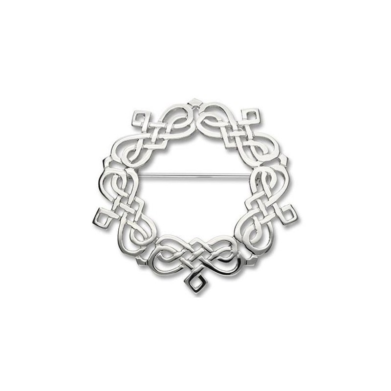 Ortak Silver Contemporary Celtic Brooch - B306 Ortak Silver Contemporary Celtic Brooch - B306