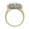 18ct Gold Baguette Diamond Cluster Ring - 1.31 carats