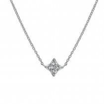 Hot Diamonds Silver Squared Triangle Necklet DN174 | Save 25% off RRP