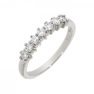 Platinum 7 Stone Diamond Eternity Ring - 0.36ct