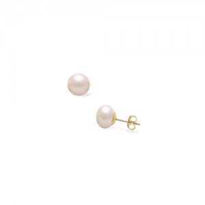 9ct Yellow Gold Freshwater Cultured Pearl Earrings - 4.0 - 4.5m