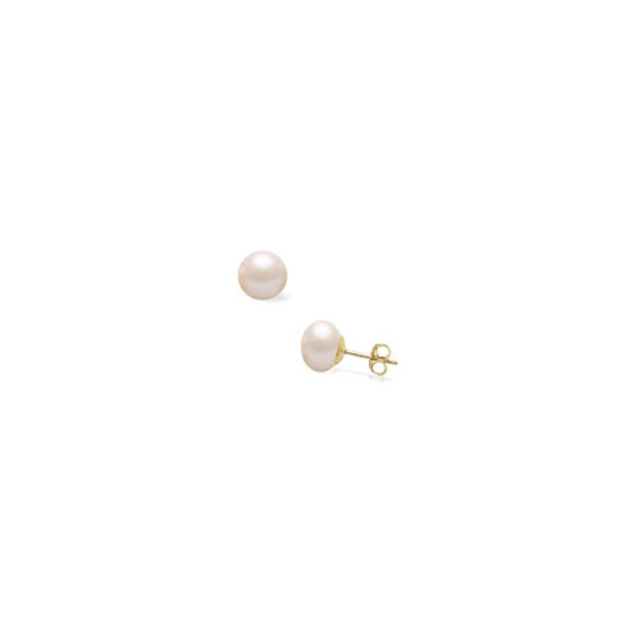 9ct Yellow Gold Freshwater Cultured Pearl Earrings - 4.0 - 4.5m