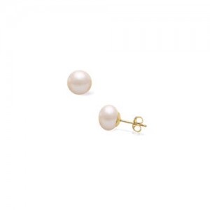 9ct Yellow Gold Freshwater Cultured Pearl Earrings - 6.0 - 6.5mm
