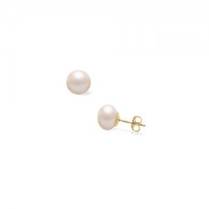 9ct Yellow Gold Freshwater Cultured Pearl Earrings - 7.0 - 7.5mm