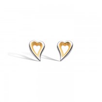 Kit Heath Desire Love Story Heart Stud Earrings | 25% off RRP