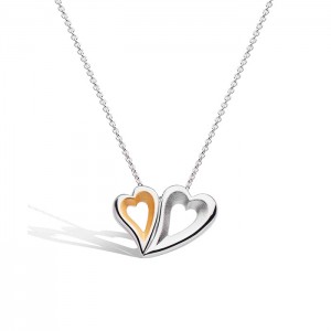 Kit Heath Desire Love Story Double Heart Necklace 90522GDS
