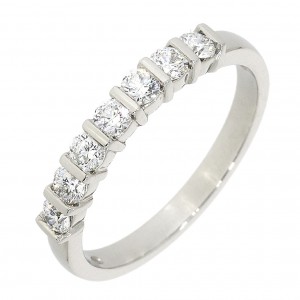 18ct White Gold Bar-set Diamond Full Eternity Ring - 1.75cts