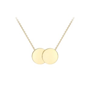 9ct Gold Double Disc Necklace
