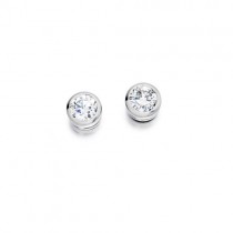 18ct White Gold Diamond Solitaire Stud Earrings - 0.20cts