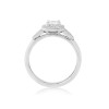 Platinum Phoenix Cut Art Deco Halo Cluster Ring - 0.81ct D/VVS2