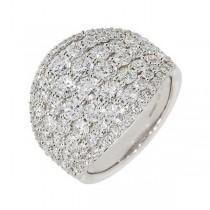 18ct White Gold 3.30ct Diamond Saddle Ring | Macintyres of Edinburgh