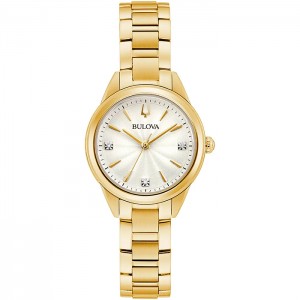 Bulova Ladies Classic Gold Tone Bracelet Watch - 97P150