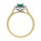 18ct Gold Oval Emerald Cluster Ring | Macintyres of Edinburgh