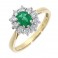 18ct Classic Emerald Cluster Ring | Macintyres of Edinburgh