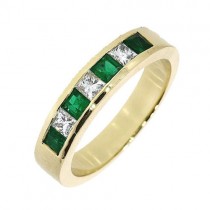 18ct Emerald & Diamond Eternity Ring | Macintyres of Edinburgh