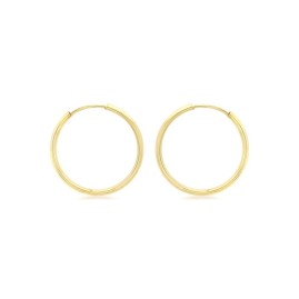 9ct Gold 22mm Sleeper Hoop Earrings