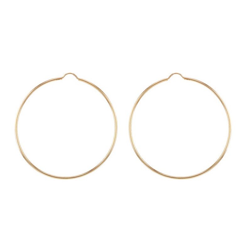 9ct Gold 60mm Hoop Earrings 9ct Gold 60mm Hoop Earrings