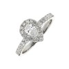 Platinum Pear-shaped Diamond Cluster Ring - 0.50 + 0.53 F/VS1