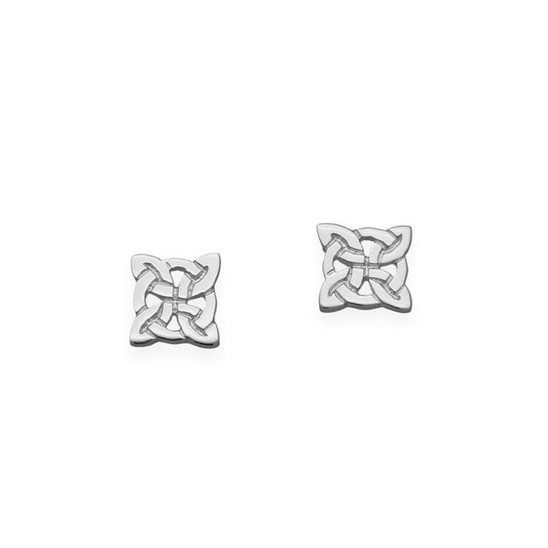 Ortak Sterling Silver Square Celtic Stud Earrings - E87