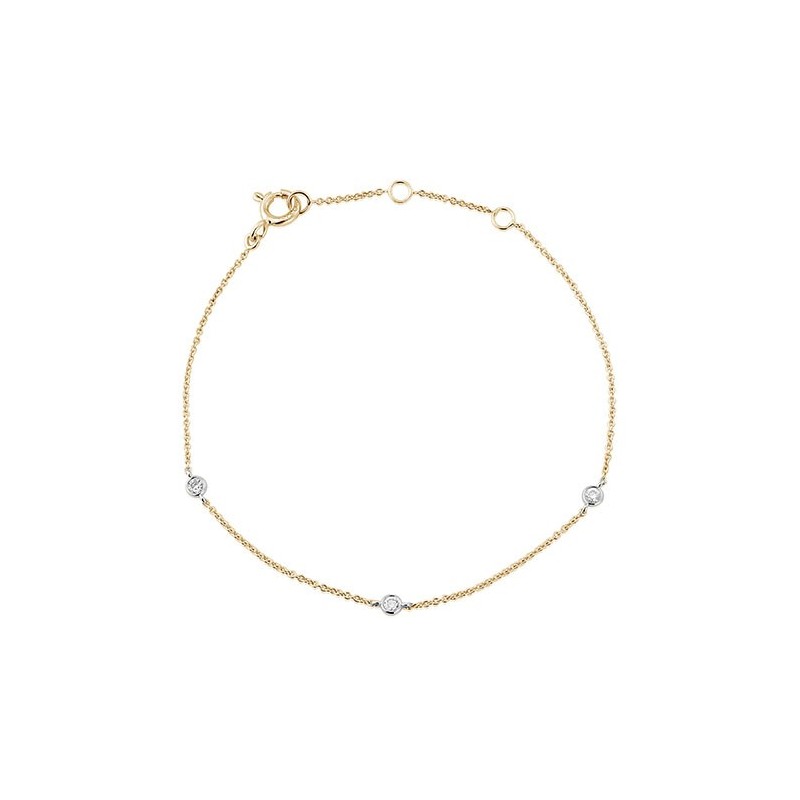 9ct Gold Diamond Bracelet - 0.09ct 9ct Gold Diamond Bracelet - 0.09ct